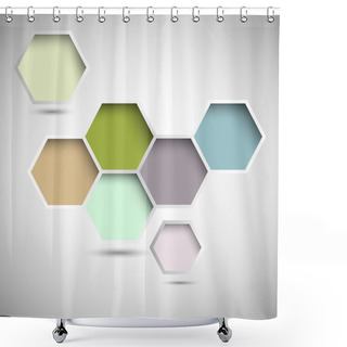 Personality  Abstract New Design Hexagons Shower Curtains