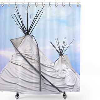 Personality  Teepee Or Wigwam Tops Shower Curtains