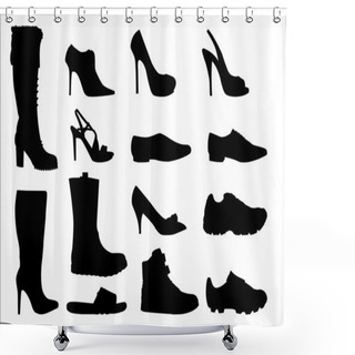 Personality  Shoes Shower Curtains