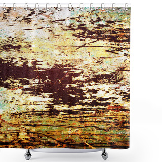 Personality  Plate Of Metal Rusty On All Background Shower Curtains