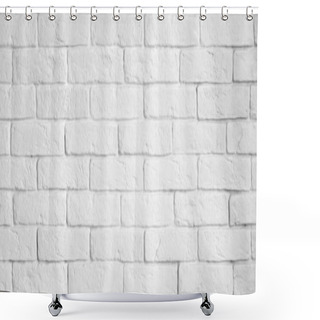 Personality  White Brick Wall Retro Background Shower Curtains