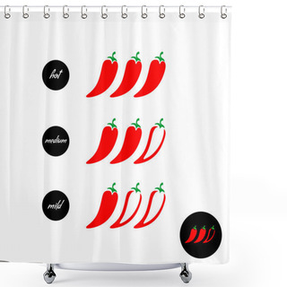 Personality  Hot Red Peppers Shower Curtains