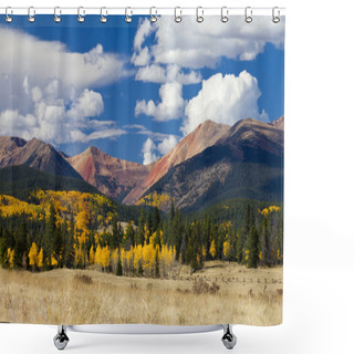Personality  Colorado Rocky Mountains In Fall Shower Curtains
