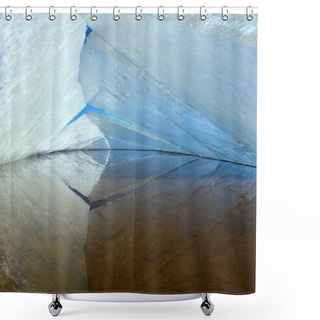 Personality  The Abstract Background Of Ice Structure. Shower Curtains