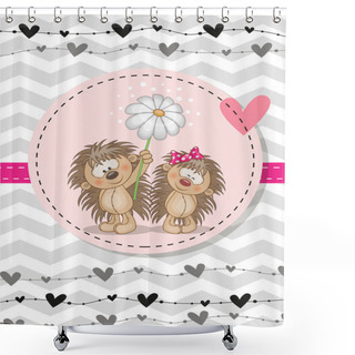 Personality  Two Hedgehogs Shower Curtains
