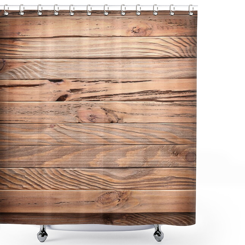 Personality  Image Texture Of Old Wooden Planks. Shower Curtains