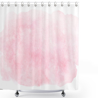 Personality  Watercolor Artistic Abstract Light Pink Painting Isolated On White Background. Shower Curtains