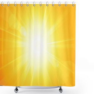Personality  Bright Vector Sun With Lens Flare Shower Curtains