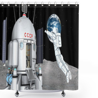 Personality  Astronaut Shower Curtains