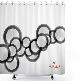 Personality  Geometrical Circles Abstract Design Template Shower Curtains
