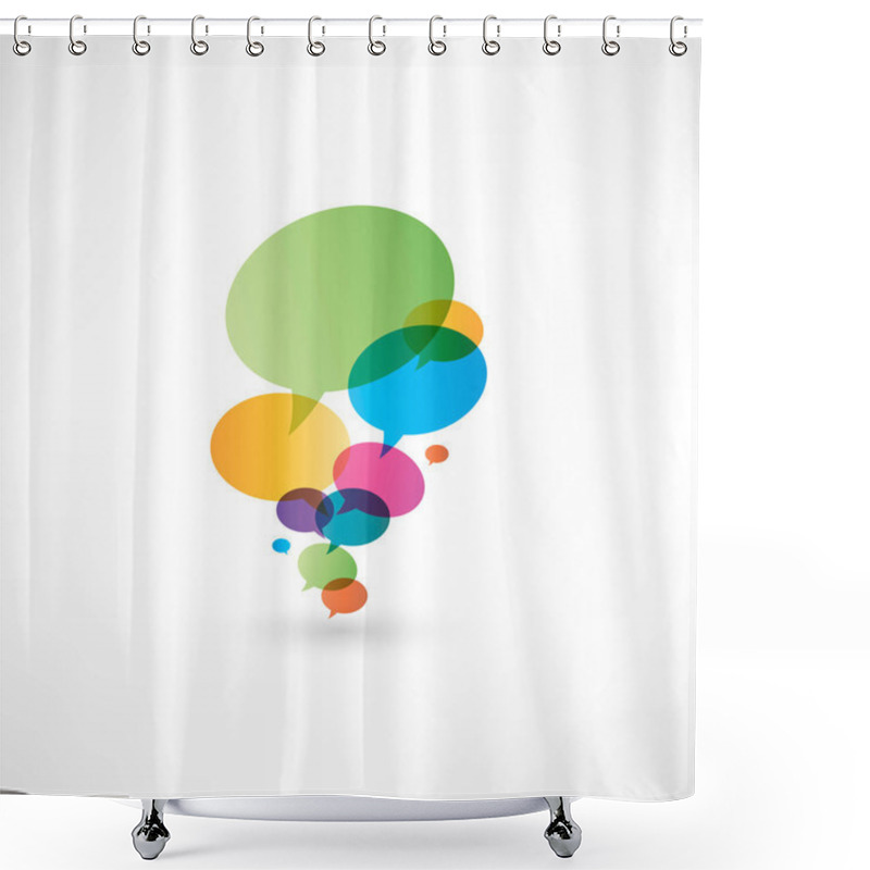Personality  Bubbles Icon Shower Curtains