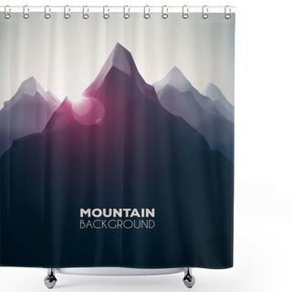 Personality  Mountain Background Shower Curtains