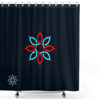 Personality  Eight Petals Symbol Shower Curtains