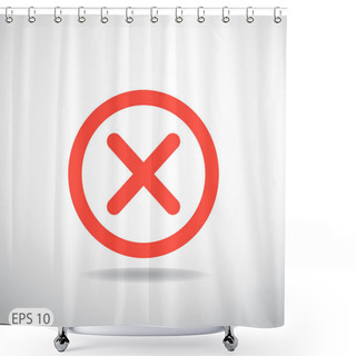 Personality  Delete Web Icon Shower Curtains