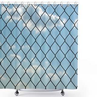 Personality  Chain Link Fence Shower Curtains