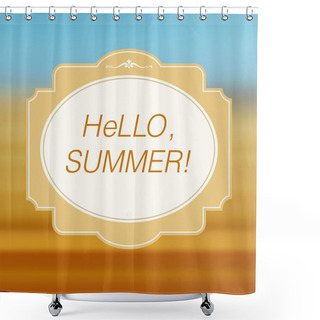 Personality  Vintage Hello Summer Card Shower Curtains