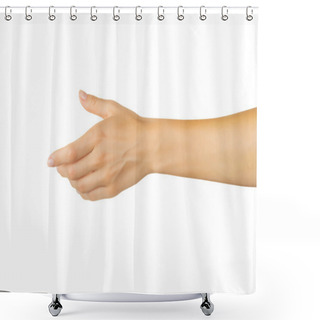 Personality  Woman Hand Shower Curtains