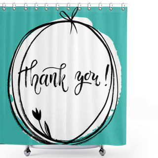 Personality   Hand Drawn  Lettering With Abstract Background. Shower Curtains