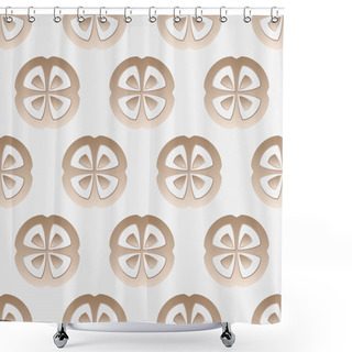 Personality  Flower With Seeds Pattern. Shower Curtains