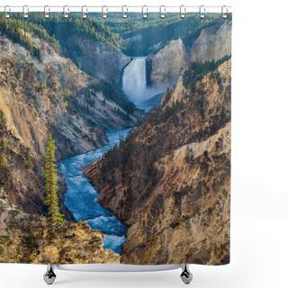 Personality  Lower Falls On The Grand Canyon Of The Yellowstone, Yellowstone National Park, USA Shower Curtains