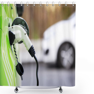 Personality  Loading Energy Of An Electric Car   Shower Curtains