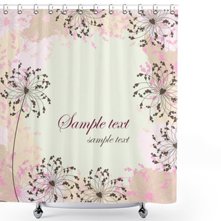 Personality  Vintage Greeting Card Shower Curtains