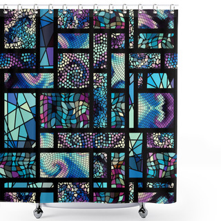 Personality  Geometric Abstract Pattern. Shower Curtains