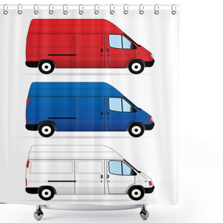 Personality  Isolated Delivery Vans Shower Curtains