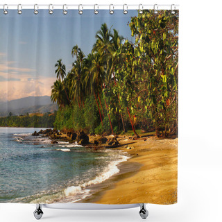 Personality  Jungle On The Beach Shower Curtains