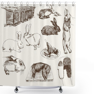Personality  Breeding Rabbits Shower Curtains
