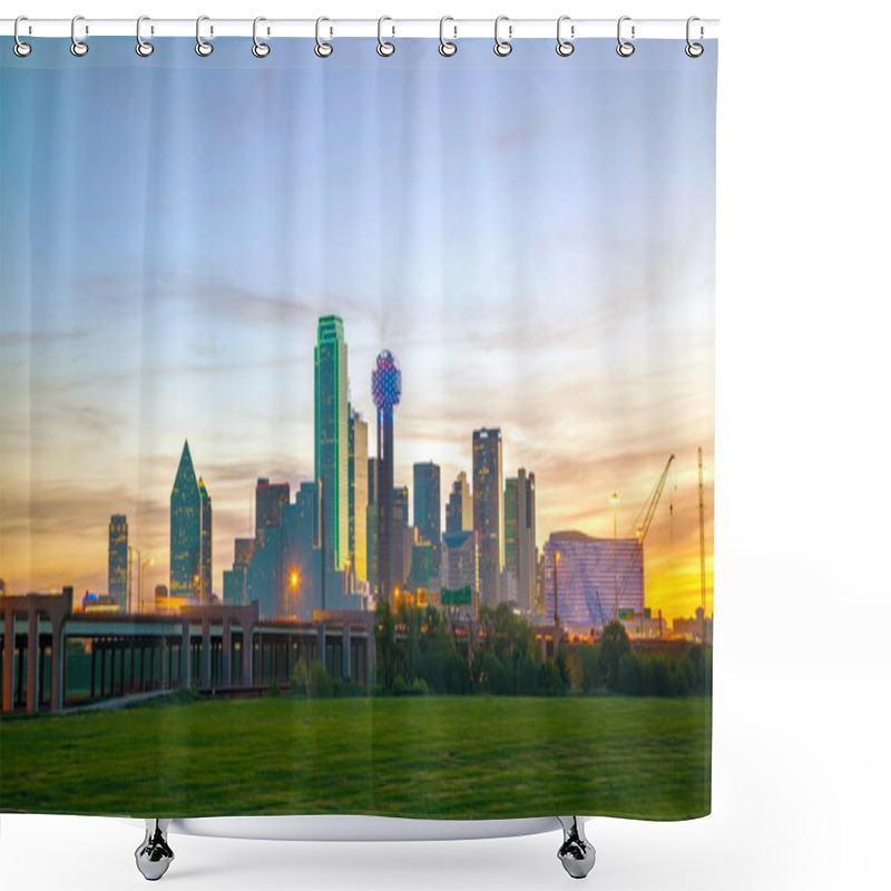 Personality  Downtown Dallas Shower Curtains