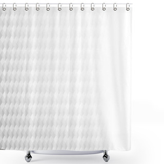 Personality  White Paper Hexagons Textured Banner Shower Curtains