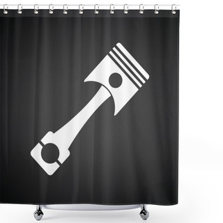 Personality  Car Motor Piston Icon Shower Curtains