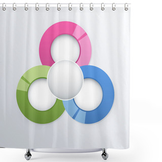 Personality  Abstract Colorful Circles,  Vector Illustration  Shower Curtains