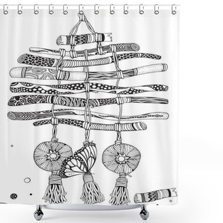 Personality  Dreamcatcher With Feathers And Branches Shower Curtains