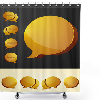 Personality  Speech Bubbles. Vector Illustration  Shower Curtains