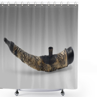 Personality  Carved Exotic Pipe Made Of Horn Shower Curtains