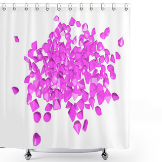 Personality  Vector. Gems On White Background. Shower Curtains