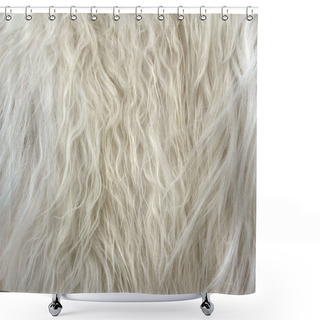 Personality  White Fur Shower Curtains