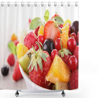 Personality  Isolated Fruit Salad Shower Curtains