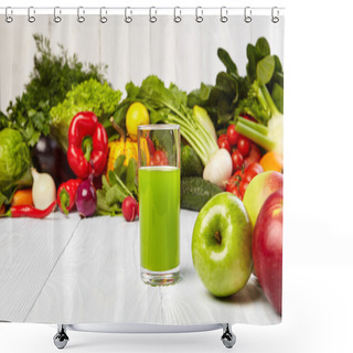 Personality  Healthy Vegetable Juices For Refreshment Shower Curtains