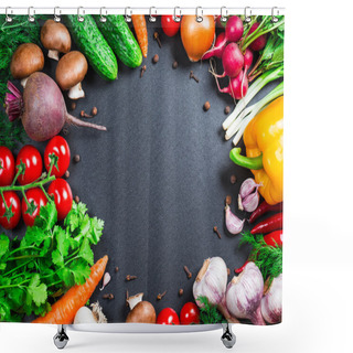 Personality  Beautiful Background Healthy Organic Eating Shower Curtains
