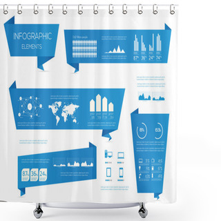 Personality  Infographics Elements. Shower Curtains