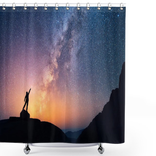 Personality  Catch The Star Shower Curtains