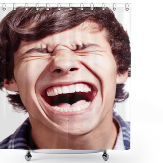 Personality  Screaming Face Closeup Shower Curtains