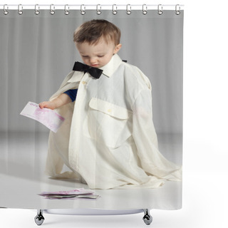 Personality  Toddler Boy Businessman Shower Curtains