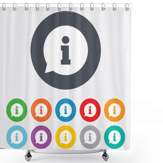 Personality  Information Sign Icon. Info Symbol. Shower Curtains