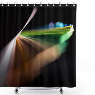 Personality  Macro Shot Of Colorful Papers Shower Curtains