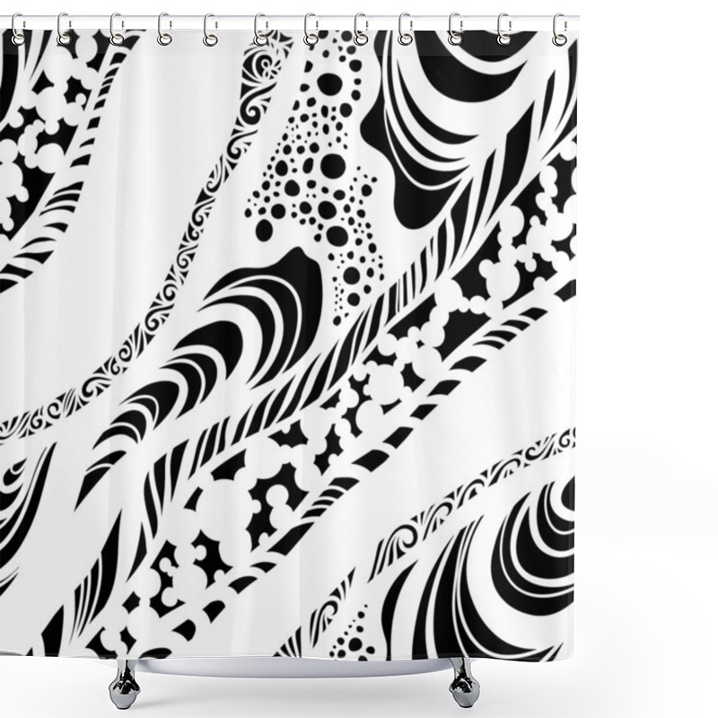 Personality  Fantasy Abstract Floral Seamless Pattern. Shower Curtains