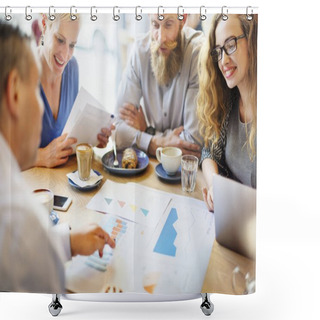 Personality  Diverse People At The Meeting Shower Curtains
